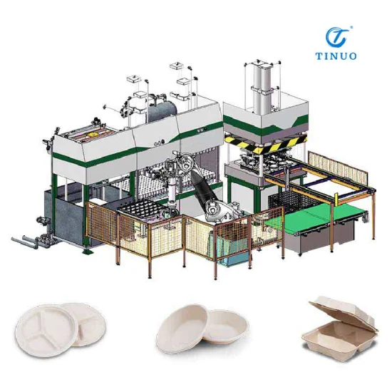 Лоток для переработанной бумажной массы, биоразлагаемая компостируемая бумага, одноразовая машина для изготовления столовой посуды из жома сахарного тростника