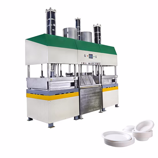 Низкая цена, автоматическая биоразлагаемая жома сахарного тростника, формовочная машина для изготовления бумажной массы, посуда, тарелка, коробка, чаша, лоток, машина